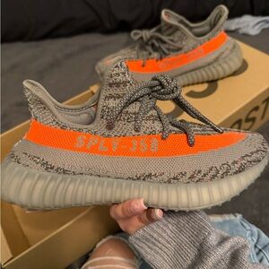 Mens size 5 Adidas Yeezy Boost 350 V2 Beluga Orange